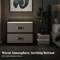 2-Drawer Nightstand Modern Design 2-Drawer Storage Cabinet Long-Lasting And