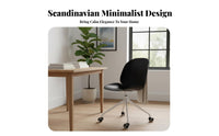 Armless Rolling Chair 360-Degree Swivel Molded Shell Task Chair Minimalist