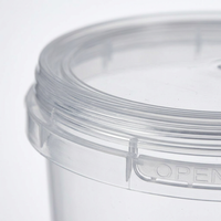 3L Storage Container with Lid and Carry Handle, Clear PP Bucket for Household and Garden Use, Multip - Image 7