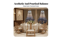 Upholstered Highrear Chair New Chinese Design Upholstered Wooden-Leg Chair Elegant Design Long-Lasting Construction for Cafe