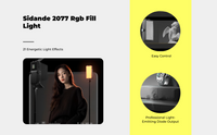 Dimmable RGB LED camera light