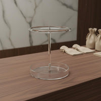 Transparent Acrylic Jewelry Stand Multi-Tier Necklace Display Rack Space-Saving Earring Holder Stand Easy to See for Vanity, Bedroom