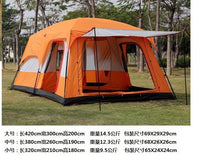 二室一厅户外露野营大型帐篷2两房露营加厚5防大暴雨6-8-10-12人