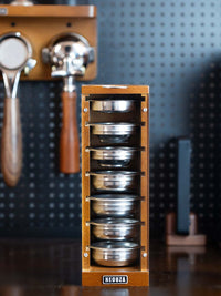 NEOUZA新泽粉碗架收纳柜存放架咖啡粉碗分水网桌面置物柜51/58mm