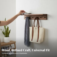 Wall Shelf with Hooks Vintage Aesthetic Coat Rack Multi-Functional