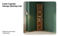 Large Capacity Freestanding Bookcase with Glass Doors Minimalist Design Tall Cupboard with Glass Doors Stable Floor-Standing Design Book Cabinet Sturdy Construction for Collectors, Office Workers, Homeowners, Living Room, Bedroom