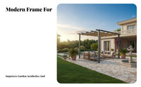 1 Aluminum Pergola Retractable Canopy Gazebo Rust Resistant Trellis Weather-resistant Frame Suitable for DIY Enthusiasts Families Courtyard Deck