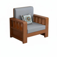 Solid Wood Sofa Set, Minimalist Modern Chinese, Living Room, Straight Row, Removable and Washable, High-Elastic Sponge