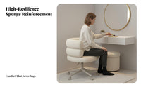 Soft Swivel Armchair Soft Comfort Adjustable Teddy Material Seat with Backrest
