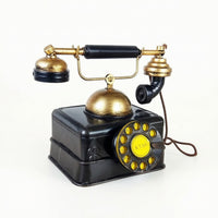 Retro Telephone Ornament Compact Vintage Phone Model Decorative for Collectors