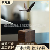 厂家直销天鹅实木手工创意灵动桌面摆件生日节日礼物儿童玩具家居