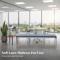 Foldable Design Office Rest Bed Space Saving Single Folding Bed Easy Storage Portable Folding Cot Installation-No-Assembly for Caregivers, Hospital, Camping