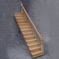 1:12 Dollhouse Miniature Staircase Model with Handrails