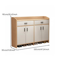 Multi-Layer Footwear Organizer with Doors Large Capacity Footwear Organizer with Doors Dust Resistant for Apartment Dwellers, Families, Balcony