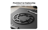 110BCD 4 Bolt Chainring 7-12 Speed Compatible Asphalt Bike Chainring 4 Bolt Cycle Chainwheel CNC Aluminum Alloy Single