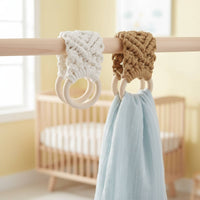 2 Pieces Crochet Towel Holder Handmade Home Accessory Decorative for Bathroom