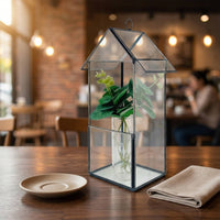 Glass House Terrarium Hanging Glass Terrarium Clear for Windowsill, Shelf
