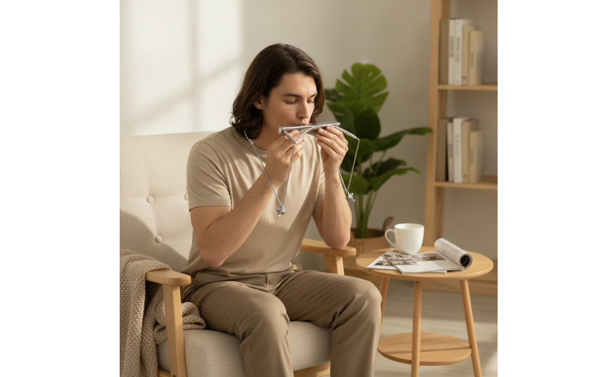 Harmonica Holder with Arms Neck harnessHanging Harmonica Holder Professional Instrument Accessory for Live Performance