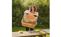 Cheeseburger Costume Printed Sandwich Board Costume Pull-on Burger Outfit for Halloween