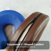 High-Density Foam U-Shaped Prone Pillow PU Leather Cover U-Shaped Face Pillow Ergonomic Design for Beauticians, Clients, Hospital, Spa, Home
