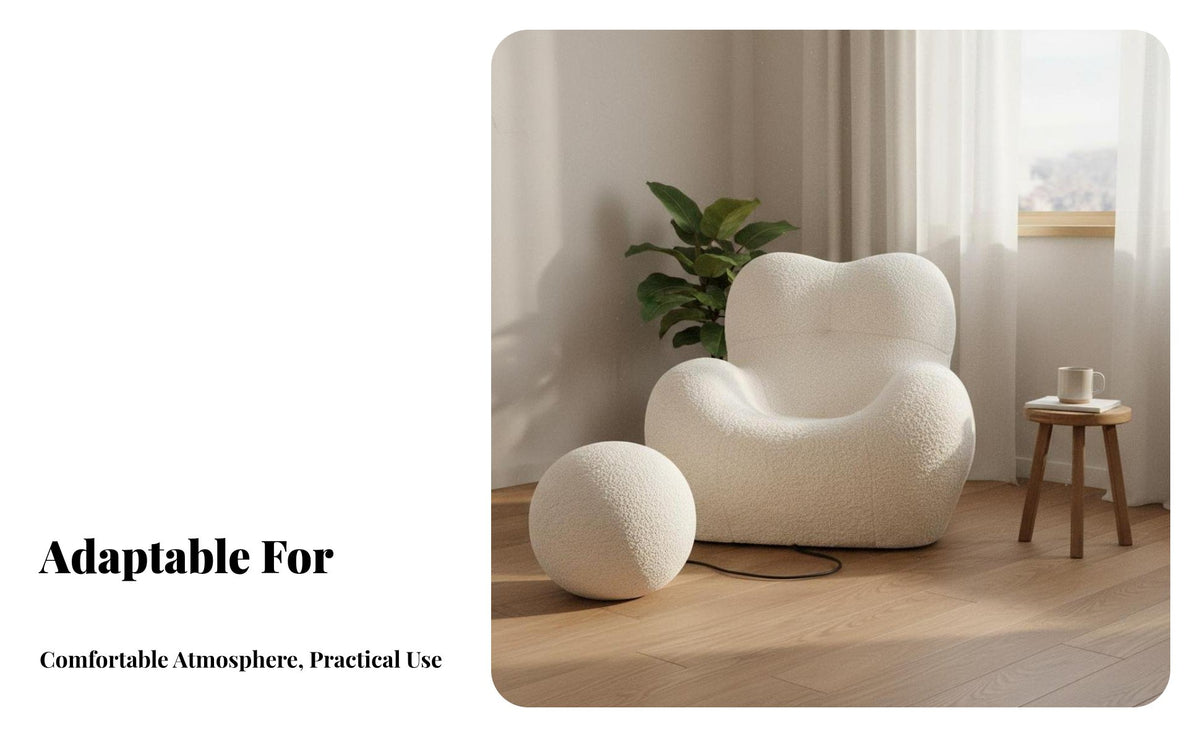 Enveloping Comfort Sculptural Embrace Armchair Ergonomic Shape Single Sofa Deep Seat Accent Chair High-Density Foam for Readers, Adults, Homeowners, Living Room, Bedroom, Reading Nook, Home Shutice