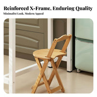 Folding Bar Stool with Backrest Foldable Folding Counter Stool with Backrest