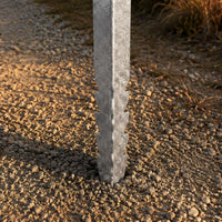 2 Pieces Steel Post Anchor Sawtooth Design Fence Post Support Enhanced
