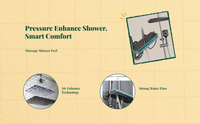 Temperature-Controlled Shower Faucet Set, All-Metal Bathroom System, 3-Mode Valve, 10 cm Rain Shower Head, Handheld Spray Combo, Matte Black