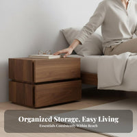 2-Drawer End Table Minimalist design Nightstand long-lasting Construction for Entryway