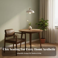 Woven Seat Side Chair Sturdy Wood Frame Dining Seating Ergonomic Rearrest Comfortable for Apartment Dwellers