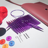 Colorful Crochet Hook Set with Detachable Knitting Needles, Purple, New Style