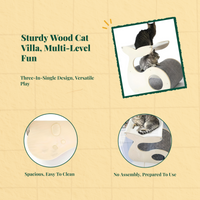 2-story wood cat house, indoor/outdoor