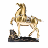 Rearing Horse Statue Tabletop Sculpture Decorative for Living Room, Homeowners