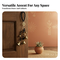 Bohemian Chime Tinkle Drapery Nepalese Design Spiritual Door Decoration Witch Bells Handmade Pentagram Chime Tinkle Retro Design