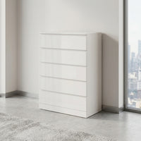 5-Drawer Dresser Practical Vertical Dresser Floor-Standing Cabinet with Five Drawers for Living Room