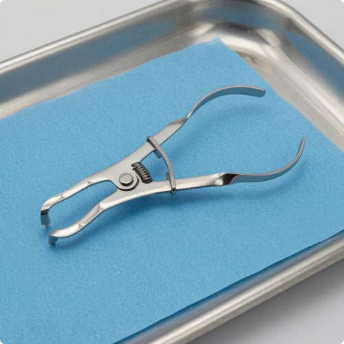 Angled Jaw Dental Instrument Stainless Steel Medical Tool Hinged Handles