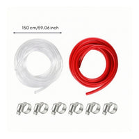 Beer Tubing Kit with Clamps Clear Beer Hose Kit with Clamps Transparent