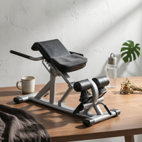 Back Extension Bench Slanted Support Adjustable Back Extension Bench Foam Pads Roman Chair for Floor Use