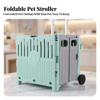 Detachable Pet Stroller Lightweight Wheeled pet compartment Breathable Mesh panels
