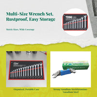 Steel double-ended wrench set