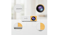 Portable Mini Display Device Compact Display Device with Controller Control 1080p Supported Tabletop for Children, Families, Movie Nights, Bedroom, Living Room