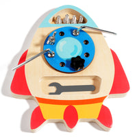 Nut Rocket Screw Toy - Wooden Montessori Early Education Game for Kids