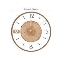 Wood Grain Wall Clock Decorative Wall Clock with Wood Dial Minimalist for Office