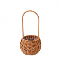 Handwoven Rattan Basket Natural Brown Rattan Hand Basket Easy to Carry