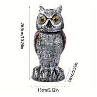 Rotating Owl Statue Textured Feathers House Decoration Painted Finish Home Decor