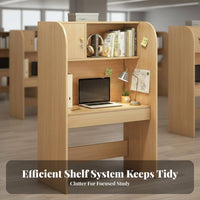 Single Person Study Cubicle Study Carrel Study Furniture Individual Learning Station with Privacy Screen and Storage Suitable for Student Dormitory Home Workspace Library Office