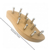 Wooden Gua Sha Comb with Steel Pins Travel Friendly Gua Sha Comb Relief for Adults