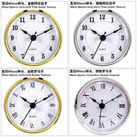 亚马逊热销水晶钟头80mm插入式钟胆工艺品镶嵌石英钟头钟芯