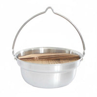 Portable Stainless Steel Camping Pot Hanging Design Suspended Camp Pot Easy to Clean Stainless Steel Camp Kettle for Campers, Barbecue