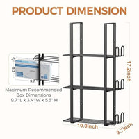 Wall-Mounted Storage Rack Vertical Three-Tier Storage Rack Compact for Bathrooms